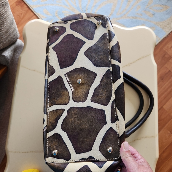 Dooney & Bourke Giraffe Print Shoulder Bag - Brown and Black - Picture 9 of 15